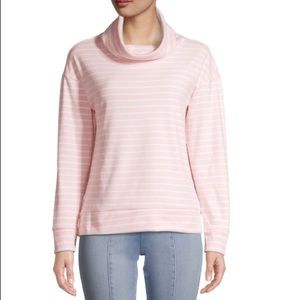 Super soft fleece sweatshirt with cowl neck detail